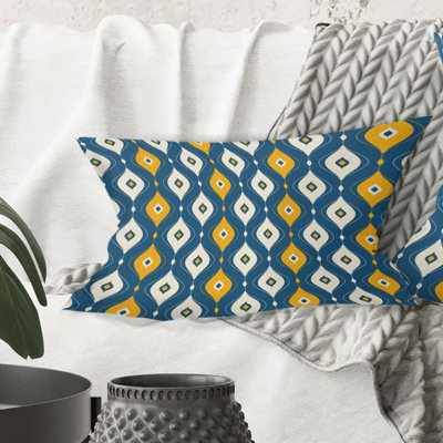 Retro Abstract Pattern II - Mid-Century Modern Printed Throw Pillow