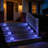 4.33ft 2 Modes Solar Cracked Glass Ball Outdoor Waterproof  30 LED  Light for Garden Pathway Patio Halloween Decor-72798397