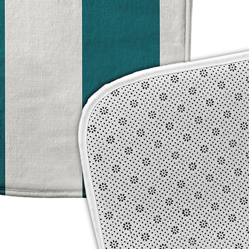 Tapis de bain Shameel, L 17 po x L 24 po, Bleu