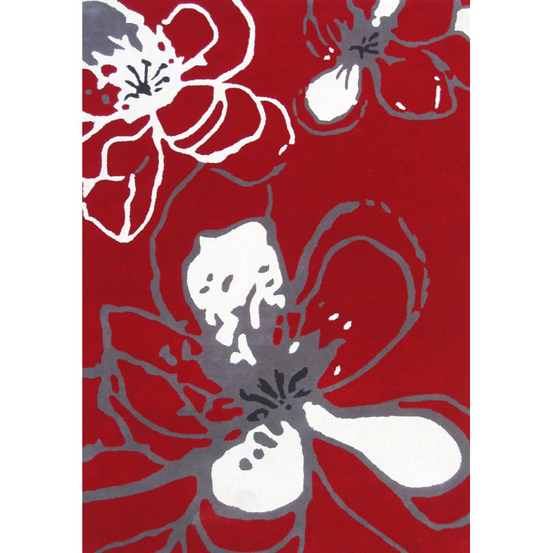 Modella Wool Floral Indoor Rug, Rectangle 7'6" x 9'6"