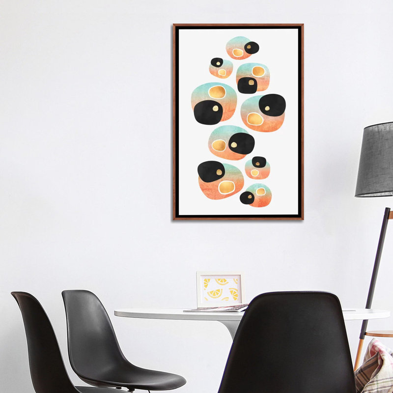 « tropical pebbles » par elisabeth fredriksson-impression, H 48 po x l 32 po x P 1,5 po, Toile tendue