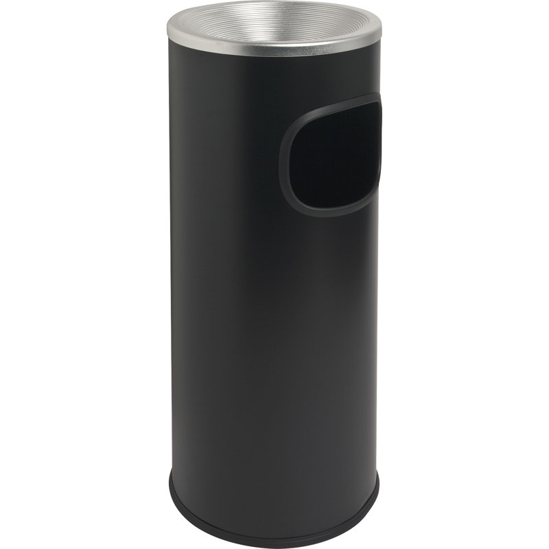 Poubelle 3 gallons fire safe cendrier, Noir / aluminium