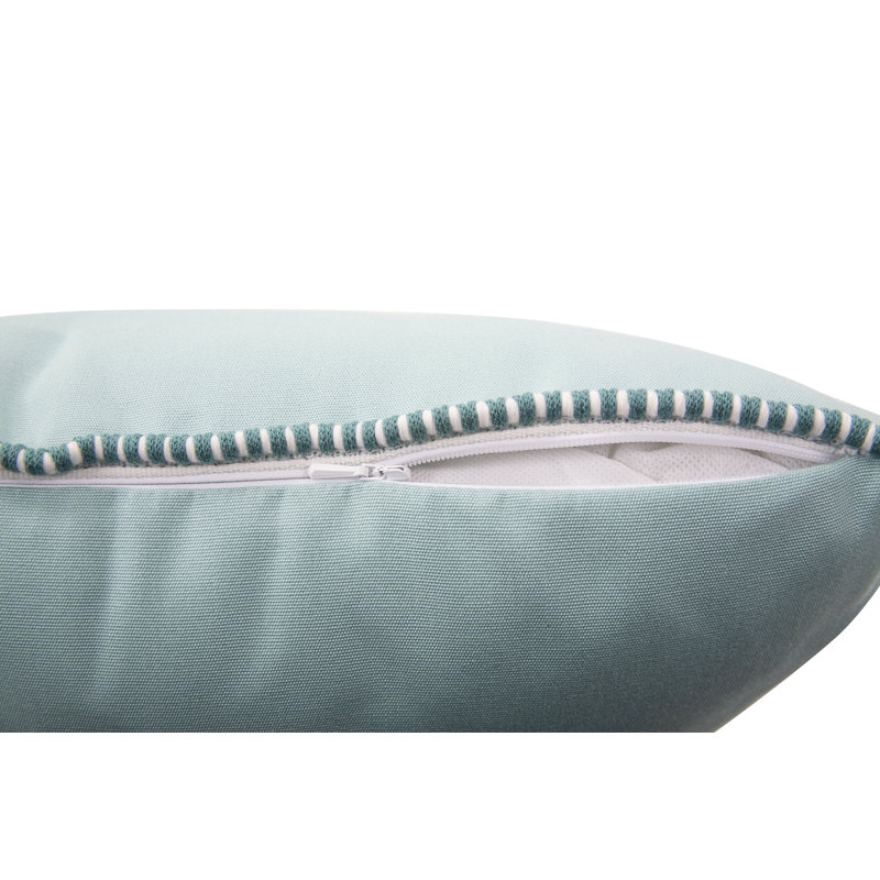Delijah Square Indoor/Outdoor Pillow Cover & Insert, 20" x 20", Seascape Turquoise