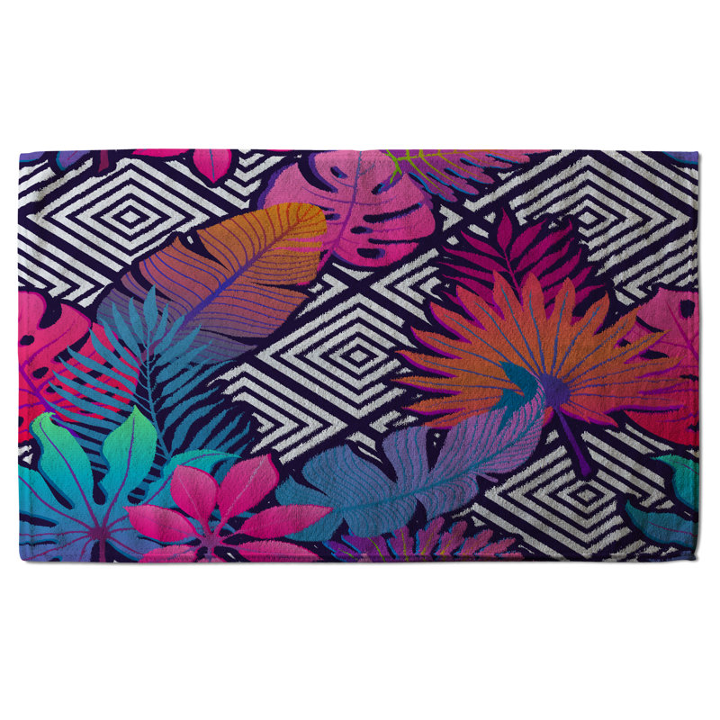 Tropical Cotton Waffle Tea Towel Kitchen Towel