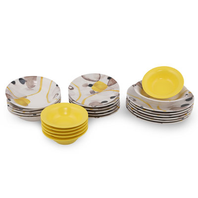 Piece Porcelain China Dinnerware Set - Service for 6