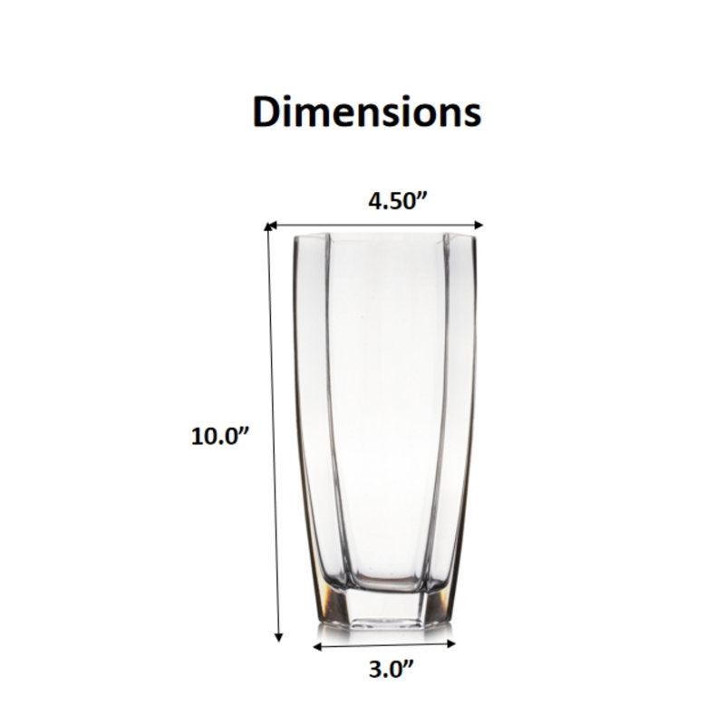 Vase unique Unique P 4,5 po x l 3,0 po H 10,0 po