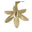 Table d'appoint Leafy Branch avec plateau en marbre blanc et base en aluminium doré, table d'appoint ronde de 14 po