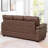  80.5" Leathaire 3-Seater Sofa with 2 Accent Pillows For Modern Living Room-116620131