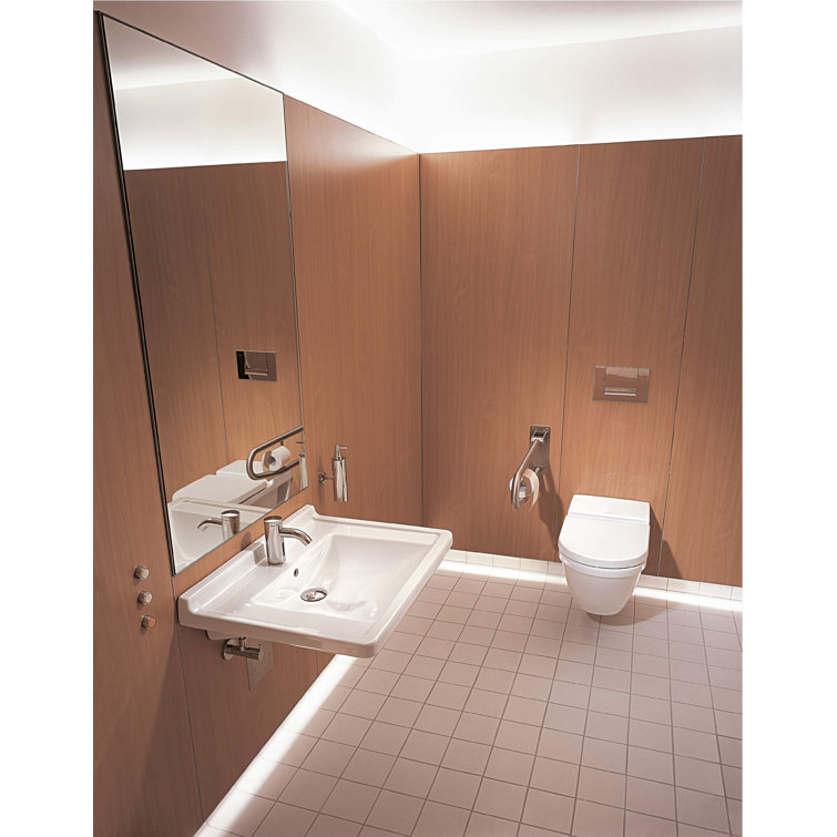 Starck 3 Ceramic Wall Mount Bathroom Sink with Overflow