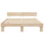 Bed Frame with Headboard Solid Pine Wood-313645404