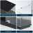 47.24'' Sideboard, Modern Clear Tempered Glass Buffet, Display Case With Rgb Led Lights, Usb Port, Type-C Port And Motion Sensor-1521459464