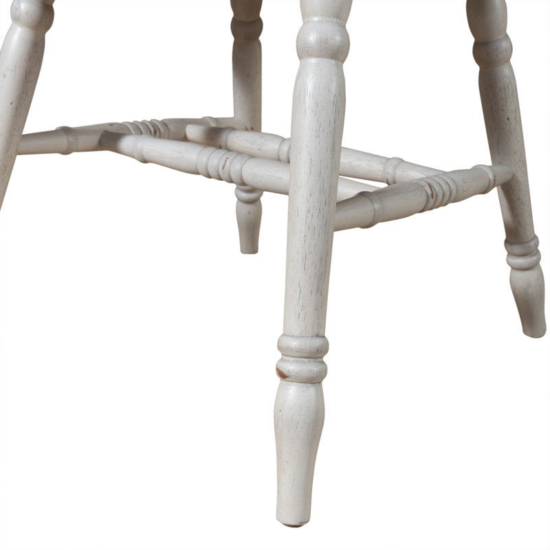 Judique 17.5'' H Solid Wood Side Chair, White/Brown