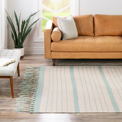 Abishai Cotton Striped Indoor Rug