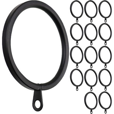 Meriville 14 Pcs Metal Flat Curtain Rings With Eyelets