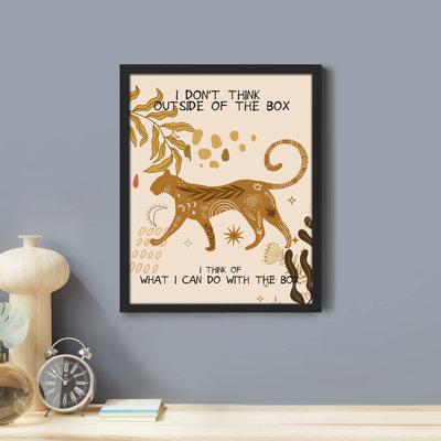 «I Don't Think Out Of The Box Boho Jungle Leopard Botanical Cheetah Wall Decor Inspirational» sur papier
