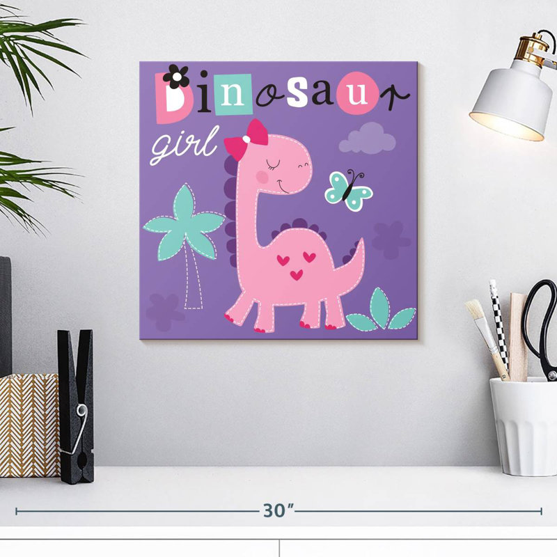 «Ashelle Dinosaur Girl», typographie, H 16 po x l 16 po
