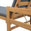 Chaise longue d'extérieur en acacia pour pelouse ou bord de piscine