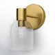 Garrett Single Light Glass Dimmable Armed Sconce