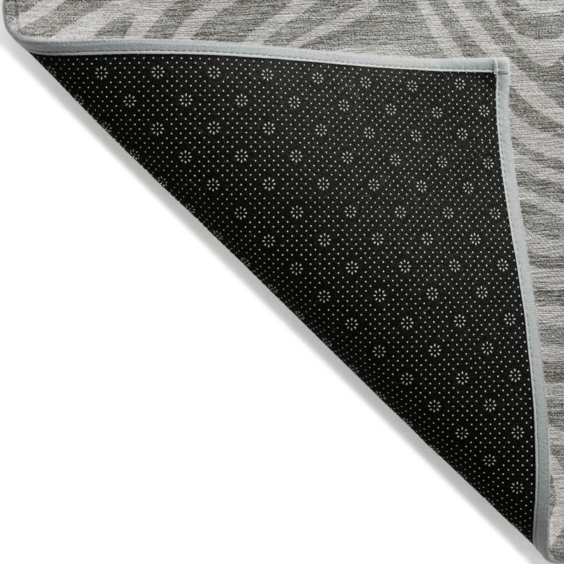 Tapis extérieur lavable abstrait taupe et gris 10 pi x 14 pi