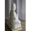 Statue géante de Bouddha gracieux en marbre blanc 20 po x 25 po x H 44 po