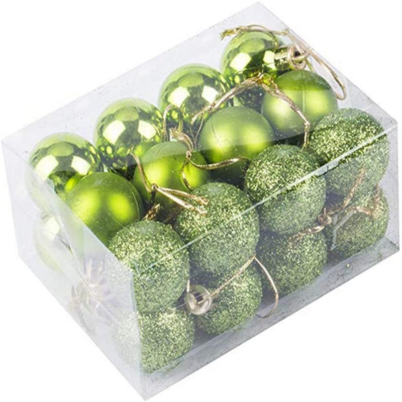 Ensemble de 24 mini-boules incassables 24 pièces, Vert