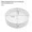 15.75"X15.75" White Ceramic Vessel Bathroom Sink-124005798