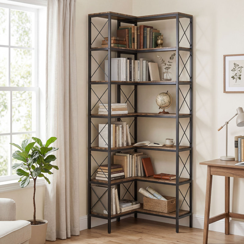 60 cm W Particle Board Bookcase, 200 cm H x 60 cm W x 60 cm D x