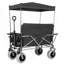 Chariot pliable 3 en 1 avec auvent, plateau de table pliable et cadre robuste pour une utilisation extérieure polyvalente-124641986