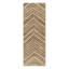 Vintage Distressed Runner Rug, Beige-Brown Geometric Patterns – Rug & Kilim