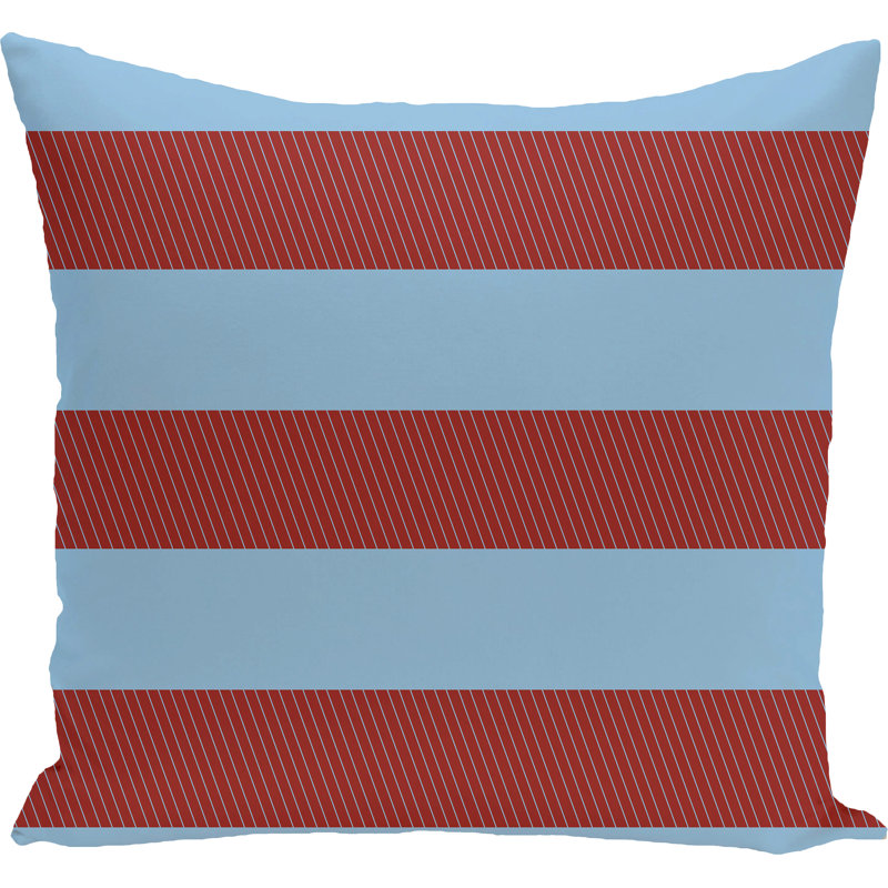Awning Outdoor Reversible Throw Pillow, 20" x 20", Cardinal