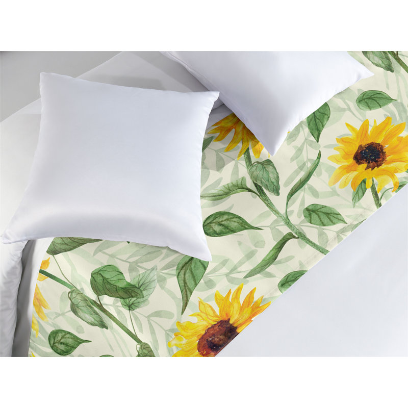 Foulard de lit Ambesonne Sunflower, Très grand lit