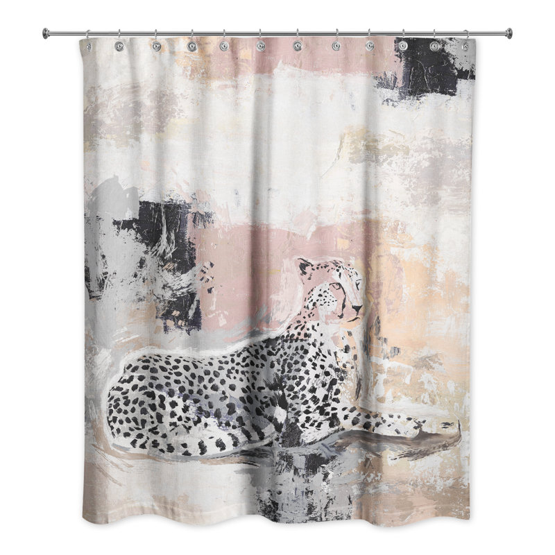 Rideau de douche Jungle Cat Abstract I