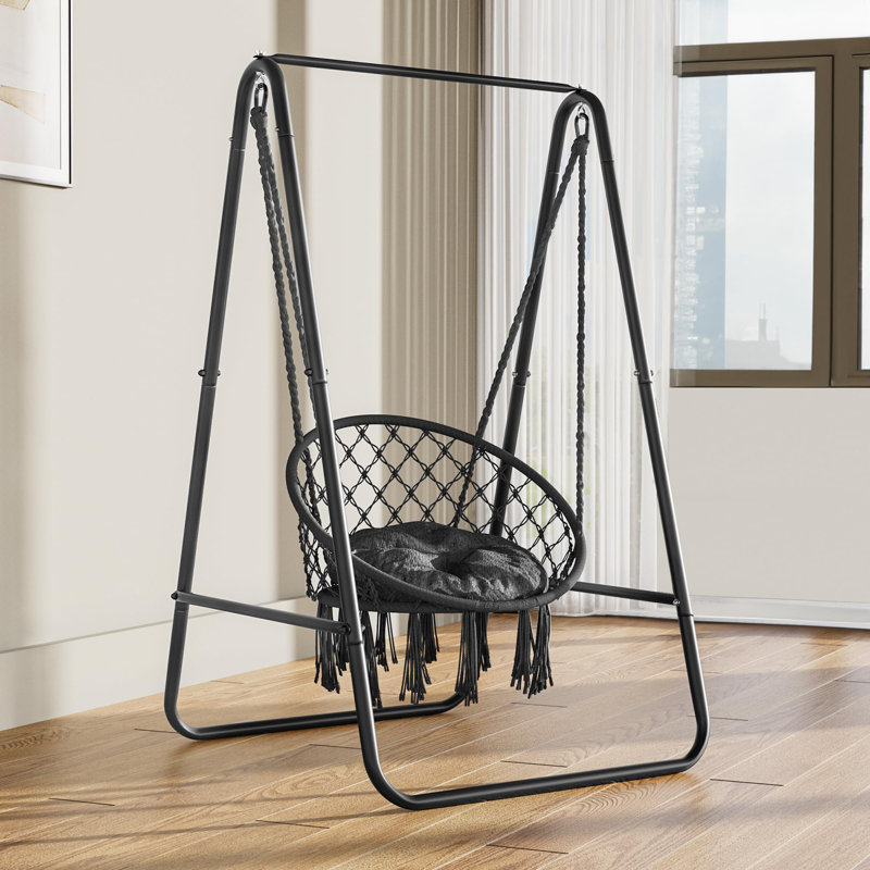 Hanging Chair with Stand, Grey 