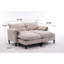 Beige convertible avec rangement et 2 pour le salon, la chambre à coucher, le bureau, les petits espaces, toutes les pièces pour la construction, 2, confortable-224320730