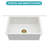 30"X18"X10" Undermount Single Bowl Fireclay Kitchen Sink - Dual Mount White Porcelain Fireclay Rectangular Deep Single Bowl Sink Basin