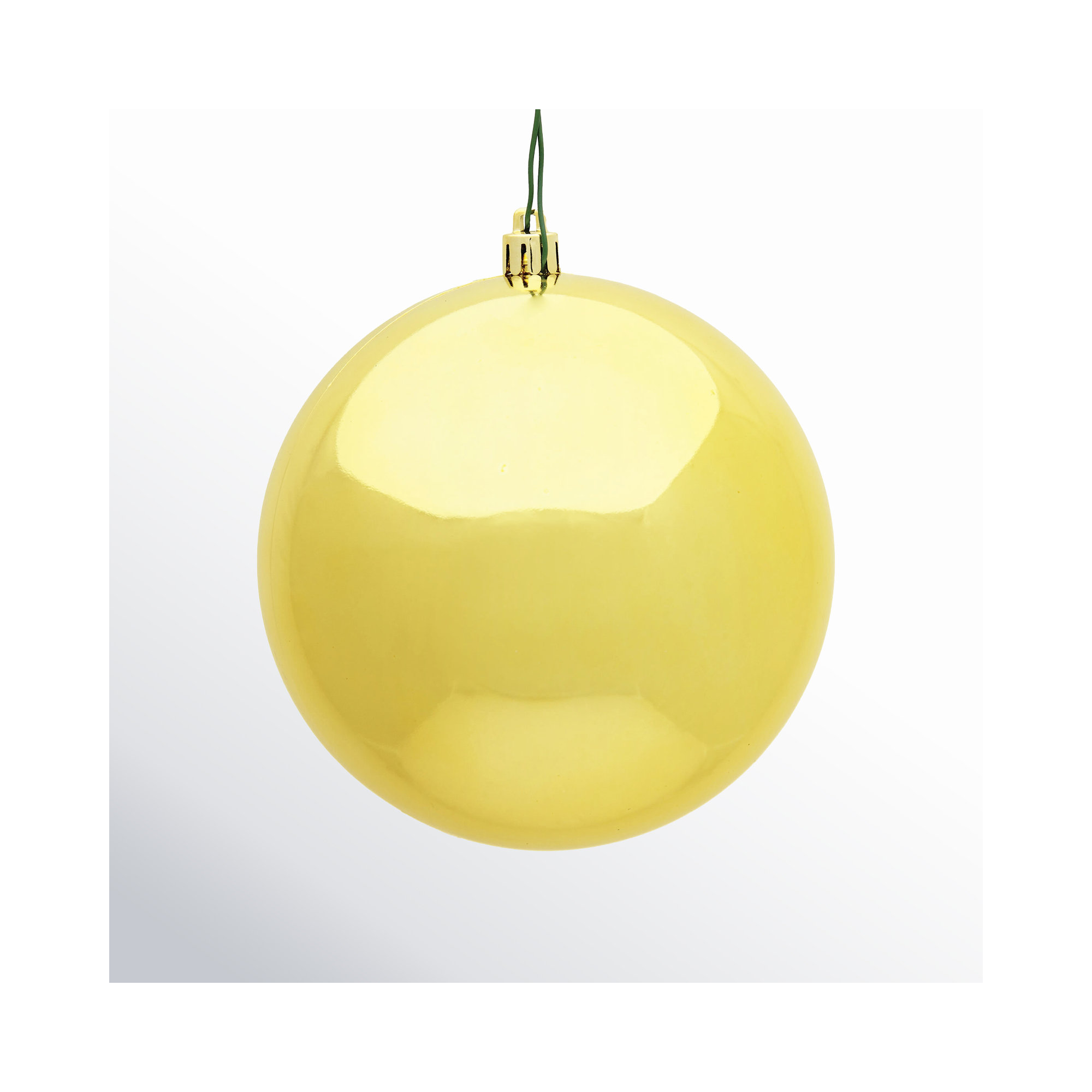 Holiday Décor Ball Ornament, Honey Gold Shiny, 2.75" H x 2.75" W x 2.75" D