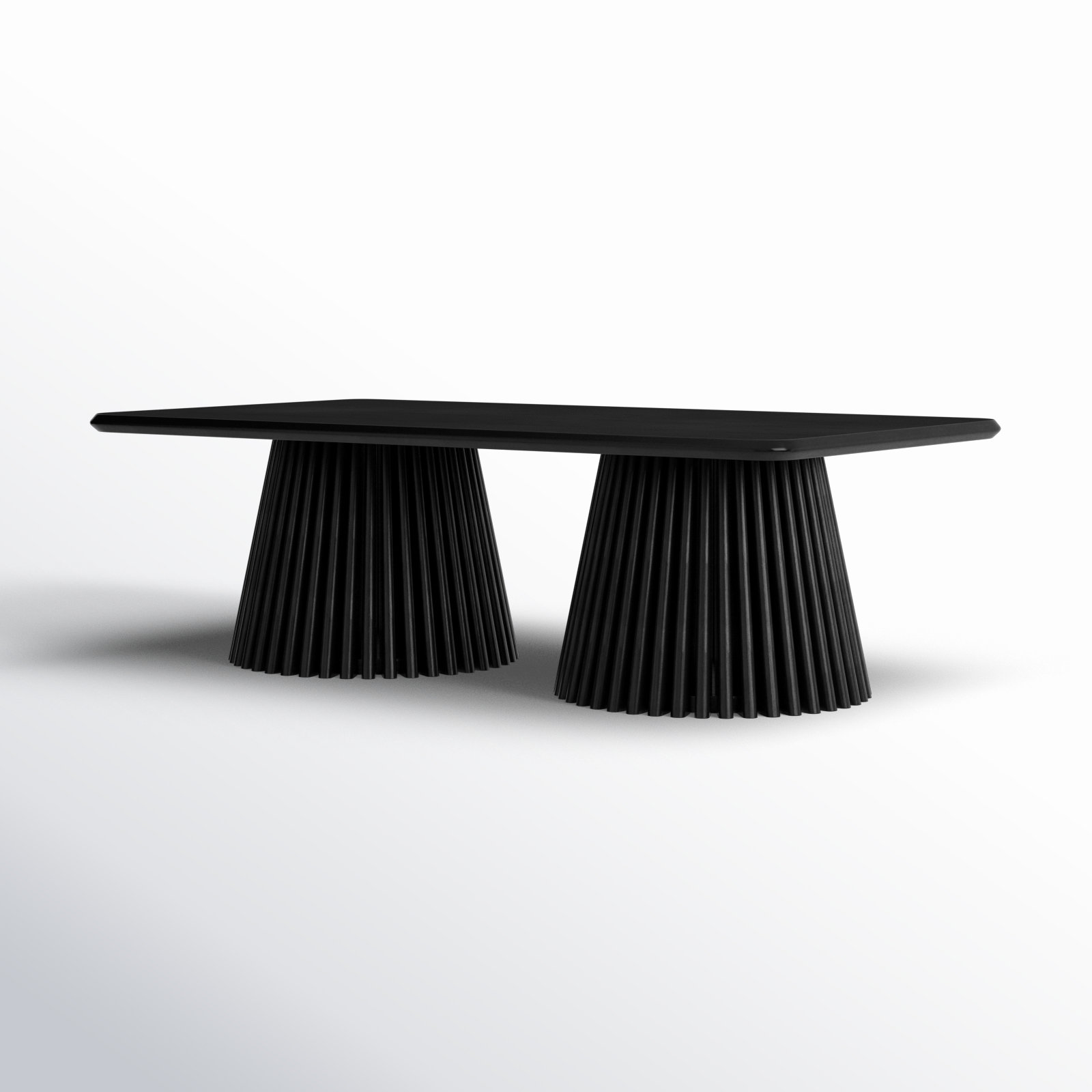 Roanne Solid Wood Single Coffee Table, Black