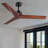 52In Lowe Profile Black Ceiling Fan Without Light