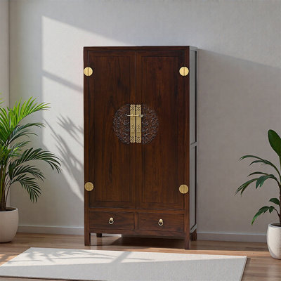 Chinese style retro double door bookcase
