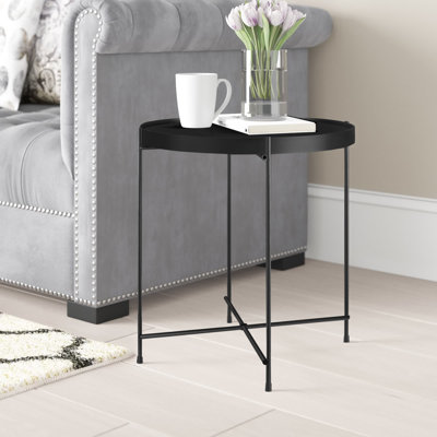 Yasmina Four Leg Round Tray Top Side Table