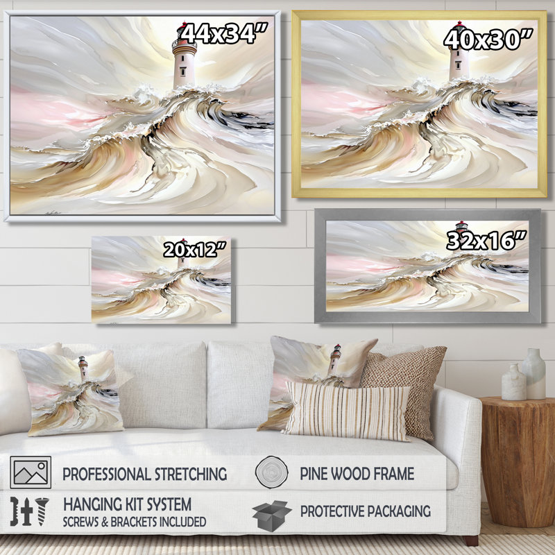 Impression sur toile «Phares majestueux de l'océan au Canada I - Phares», H 34 po x l 44 po, Toile tendue, Ne s’applique pas