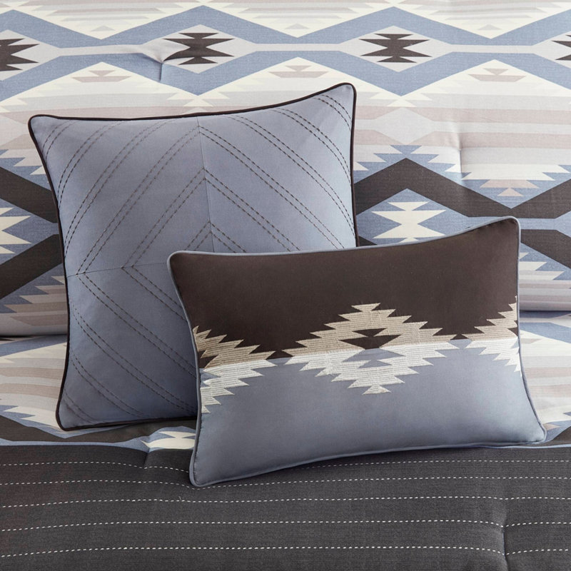 8-Piece King Comforter Set,Blue, King Sheet Set + 7 Additional Pieces