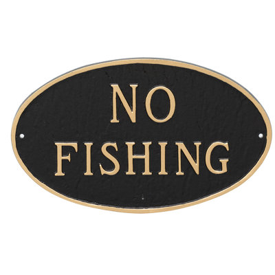 Plaque de jardin sans déclaration de pêche