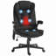 Fauteuil de bureau à 6 points de massage vibrant avec chaleur, fauteuil de bureau à dossier haut en velours avec dossier inclinable, accoudoirs rembourrés et télécommande-766053386
