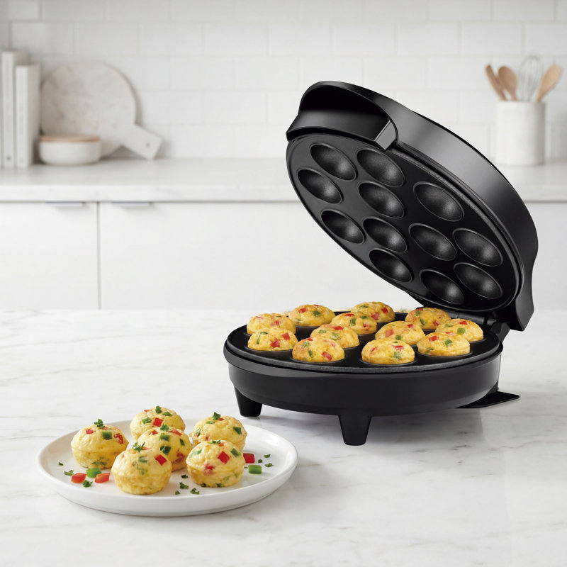 Gaufrier standard Holstein Housewares, Black/Stainless Steel
