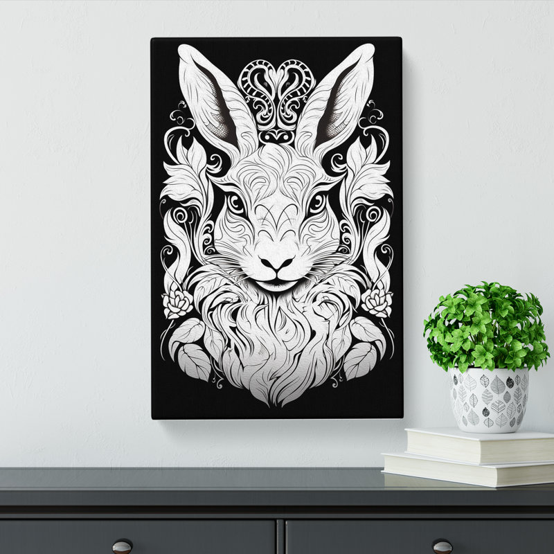 Hare Line - Print, 76cm H x 50cm W x 3cm D