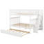Lit double superposé au dessus d'un lit double avec lit gigogne-1091092077-1091092074