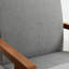 Ensemble de 2 fauteuils d'appoint en tissu avec table ronde en bois