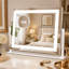 Miroir rectangulaire à DEL, commande tactile, lumières à intensité variable