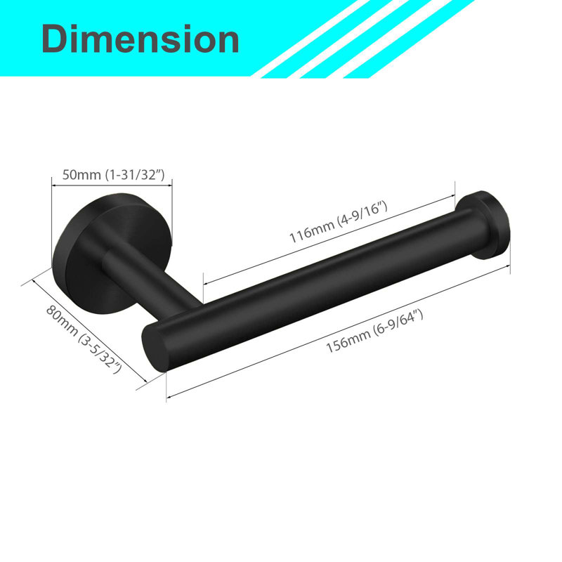 Rangement pour salle de bain Whitstran, Noir mat